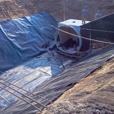 Безопасный для рыбы вкладыш из геомембраны HDPE для прудов, сельскохозяйственных ирригационных резервуаров