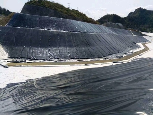 место захоронения отходов рыбоводческого хозяйства фильма ISO9001 PVC Geomembrane 1.5mm 2mm Plastik