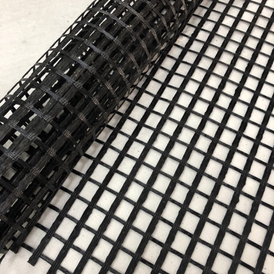 Черная стеклоткань Geogrid сетки для стабилизации земли мостовой