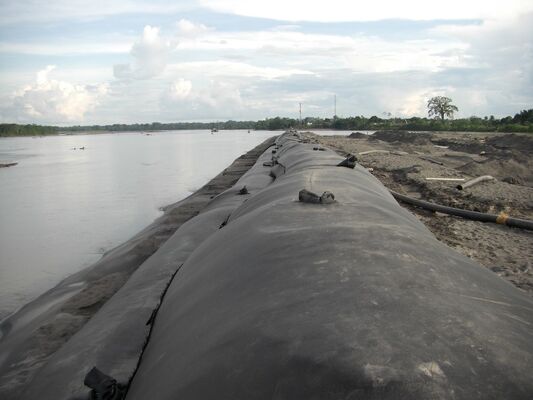 Custom Size Woven Geotextile Dewatering Bag for Temporary Flood Barrier