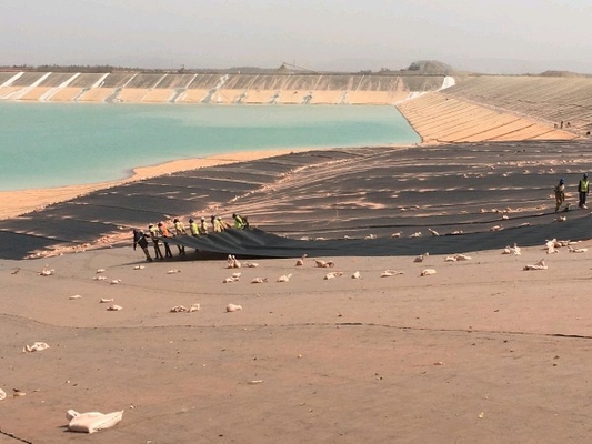 место захоронения отходов рыбоводческого хозяйства фильма ISO9001 PVC Geomembrane 1.5mm 2mm Plastik