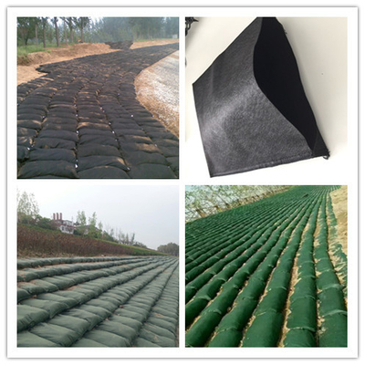 Не токсическая чернота зеленого цвета 200g-1400g Geobag Geotextile PP не сплетенная